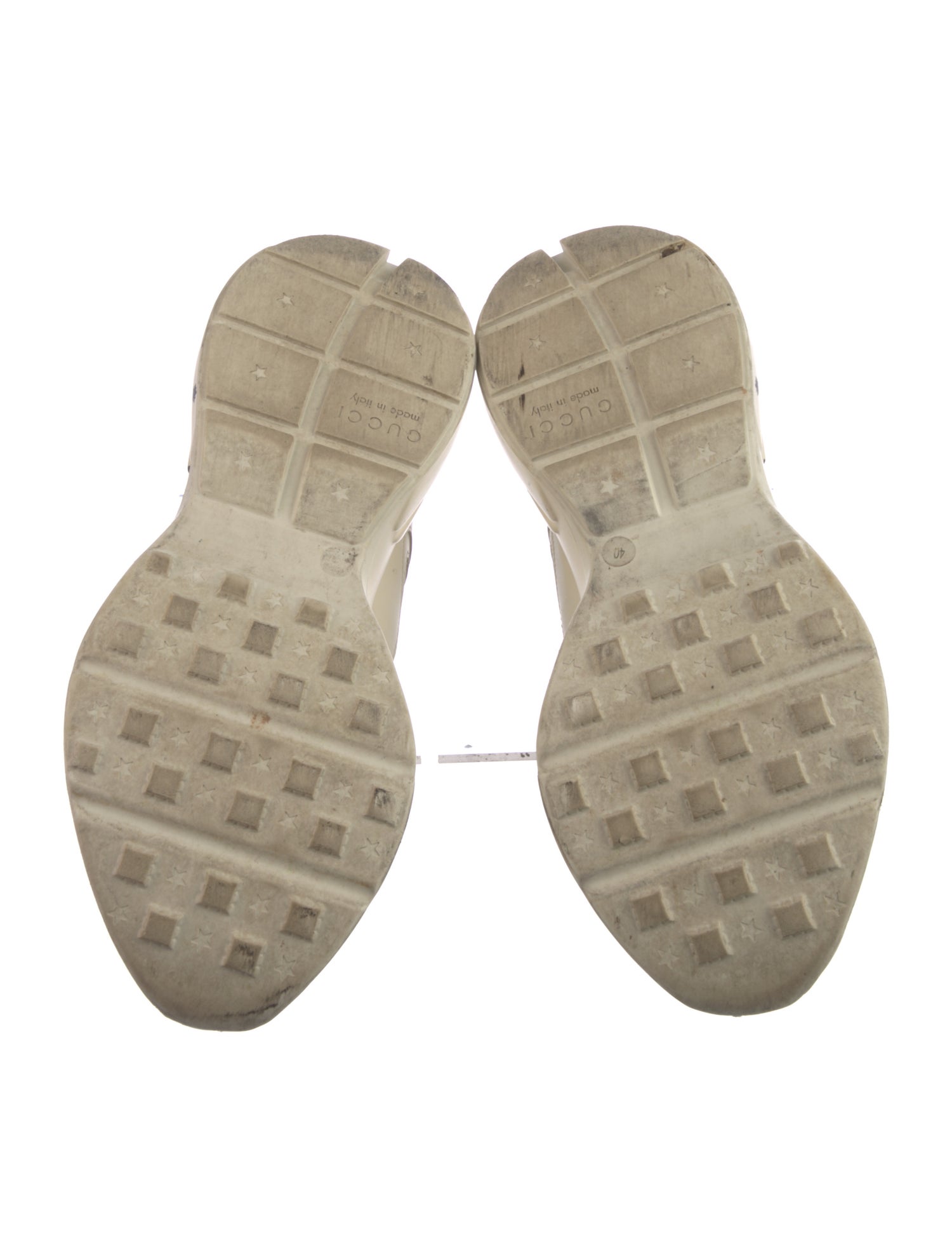 Gucci Web Accent Leather Sneakers